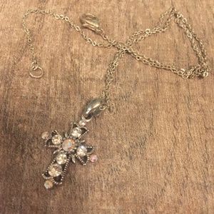 Dainty Silver Cross Necklace